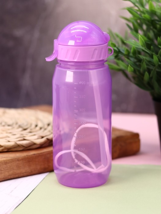 Бутылка &quot;Classic&quot; с трубочкой, purple (400 ml) 