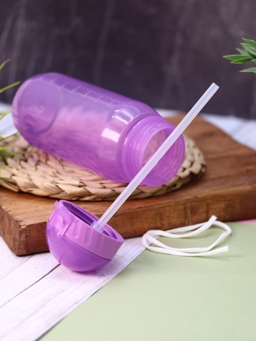 Бутылка &quot;Classic&quot; с трубочкой, purple (400 ml) 