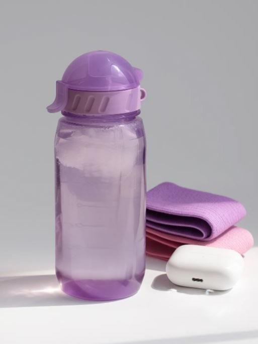 Бутылка &quot;Classic&quot; с трубочкой, purple (400 ml) 