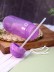 Бутылка "Классическая" с трубочкой, фиолетовая (400 мл)