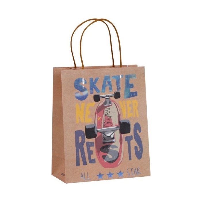 Пакет подарочный крафтовый «CoOol», skate (21*25,5*10) 