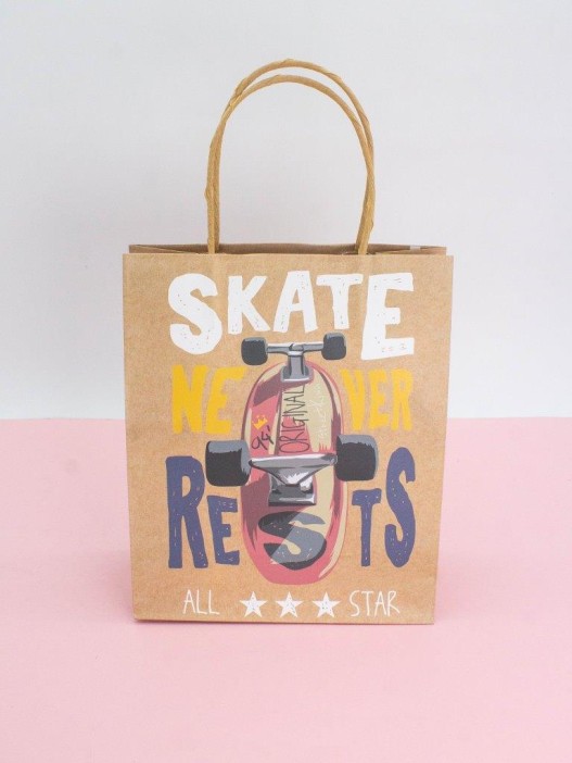 Пакет подарочный крафтовый «CoOol», skate (21*25,5*10) 