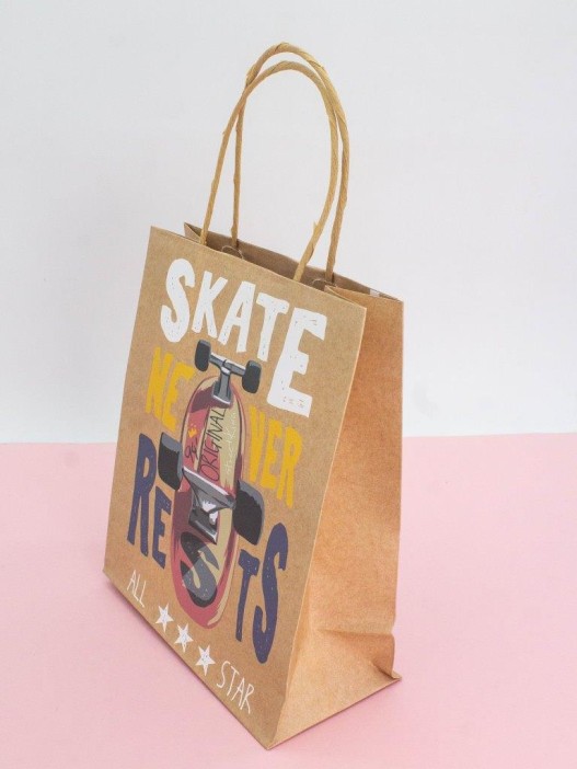 Пакет подарочный крафтовый «CoOol», skate (21*25,5*10) 