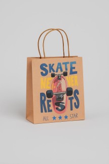 Пакет подарочный крафтовый «CoOol», skate (21*25,5*10)