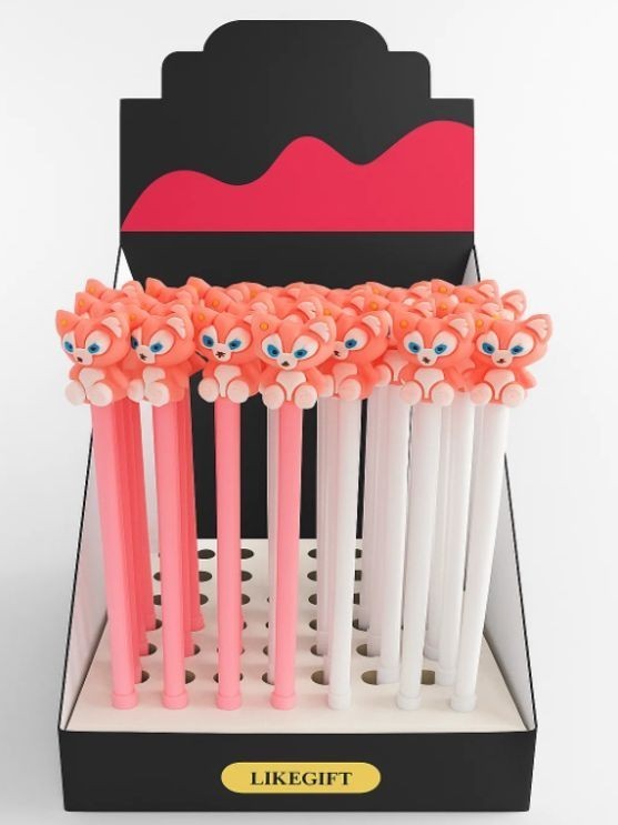 Ручка "Pink foxes", шоубокс 48 шт.