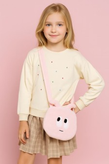 Сумочка плюшевая "Tiny pals", pink (15*20 см)