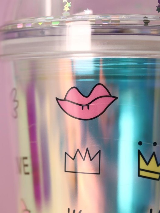 Тамблер iLikeGift &quot;Love heart&quot;, purple (450 ml) 