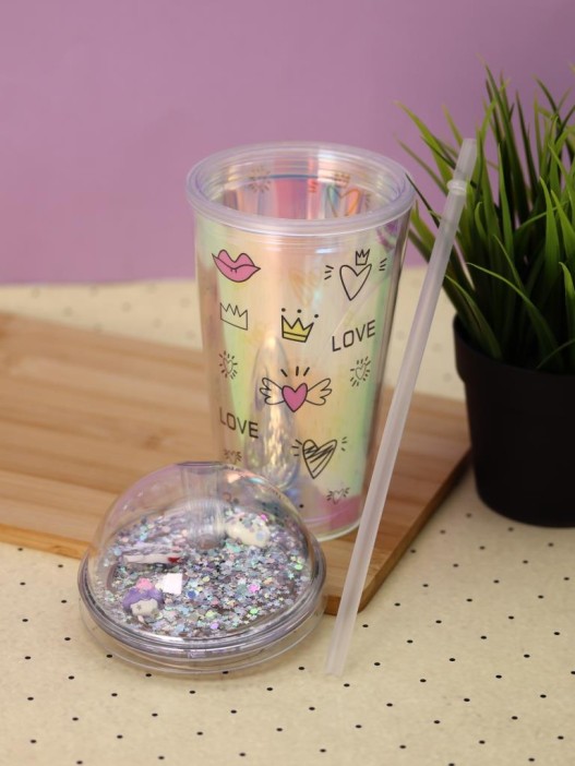 Тамблер iLikeGift &quot;Love heart&quot;, purple (450 ml) 