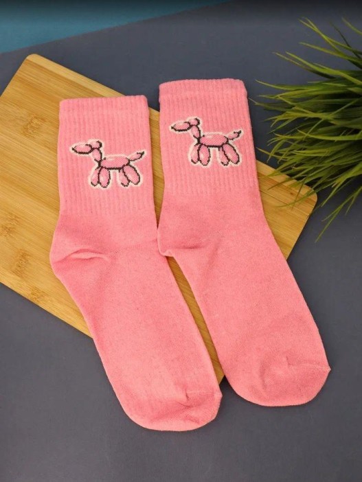 Носки «Balloon dog», розовый, мужские/женские р. 35-40 