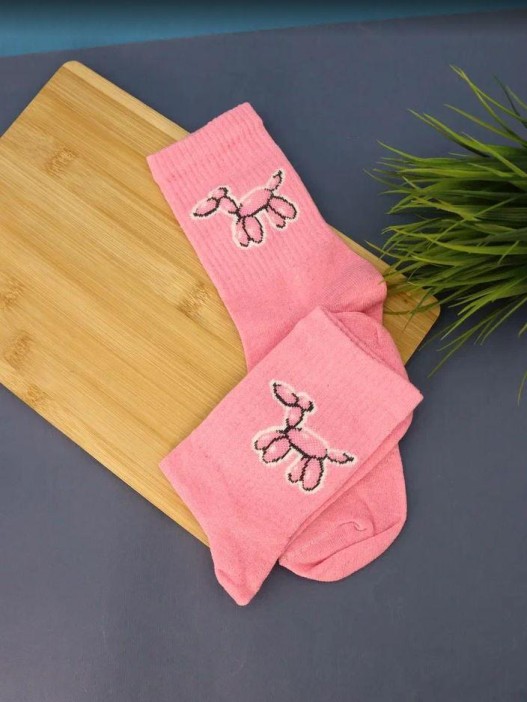 Носки «Balloon dog», розовый, мужские/женские р. 35-40 