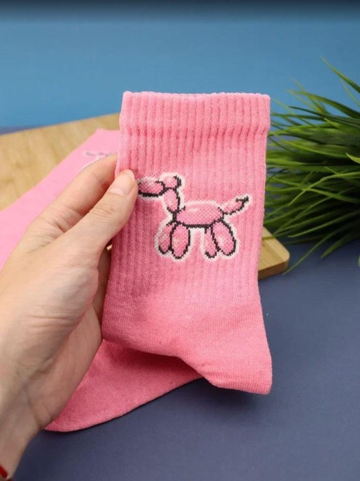 Носки «Balloon dog», розовый, мужские/женские р. 35-40 