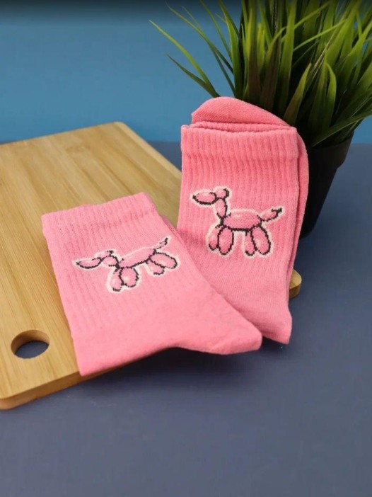 Носки «Balloon dog», розовый, мужские/женские р. 35-40 