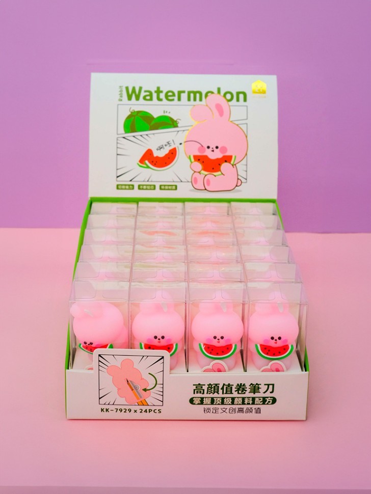 Точилка для карандашей "Hare watermelon", pink