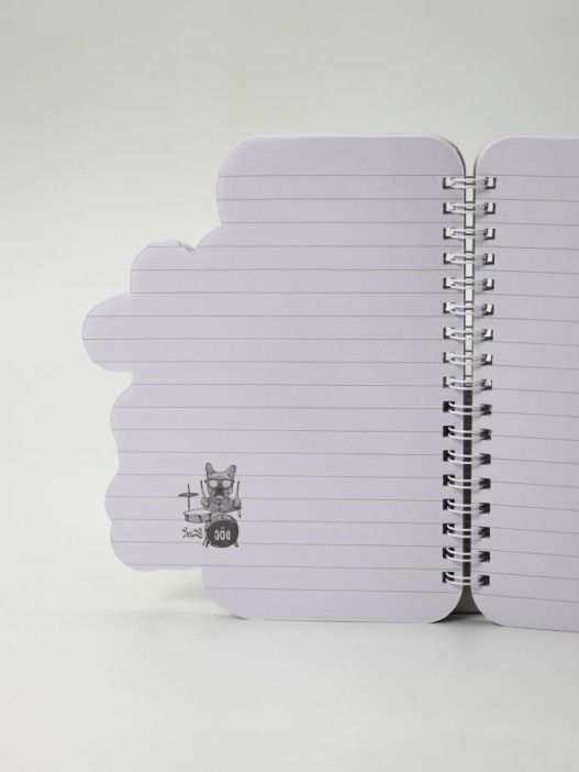 Блокнот на спирали (B6) &quot;Dog drummer&quot;, brown (13*18) 