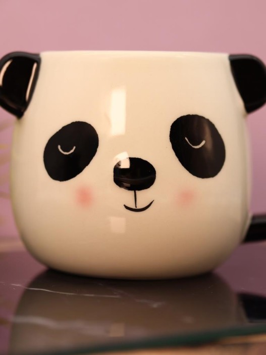 Кружка керамическая «Panda with ears», white, 450 мл 