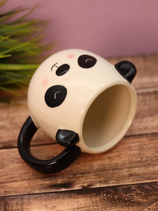 Кружка керамическая «Panda with ears», white, 450 мл 