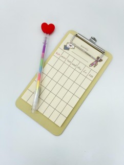 Блок для заметок с зажимом &quot;Nice weekly &quot;, 30 л.  10*18 см