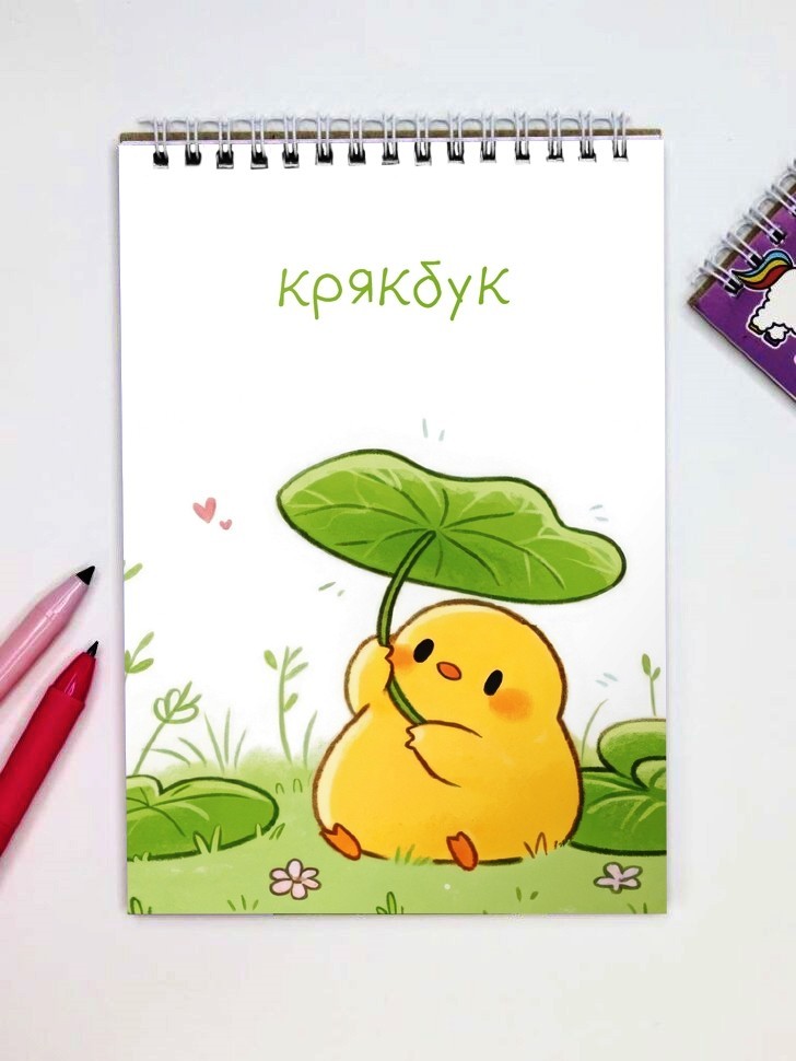 Блокнот для зарисовок DRAW ME! "Утка под листиком", 14х20 см, плотность 100 гр