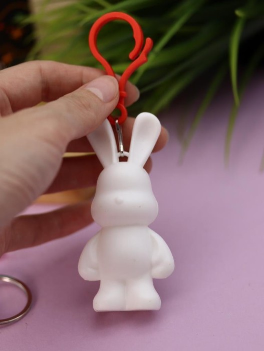 Алмазная мозаика на брелоке Draw Me! «Fuchsia hare», (4*3.5*8 см) 