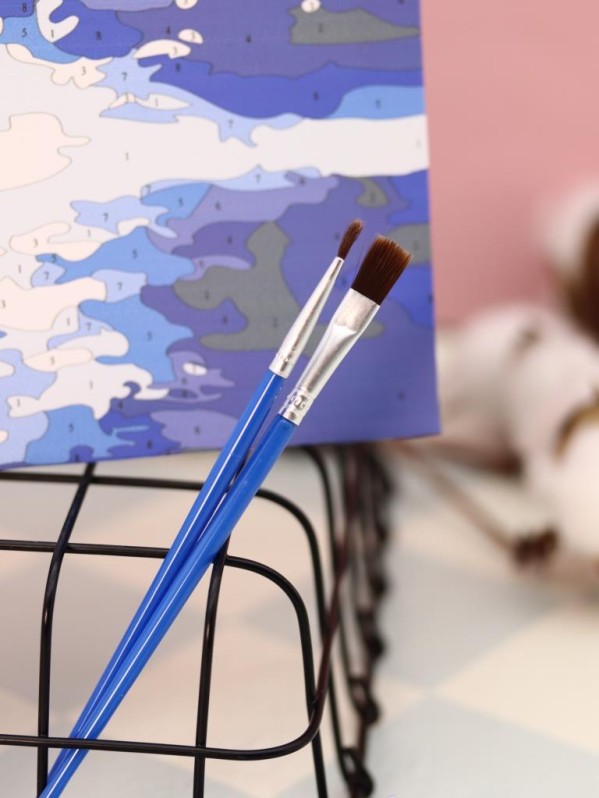 Картина по номерам на подрамнике Draw Me! "Луна", (20*20 см)