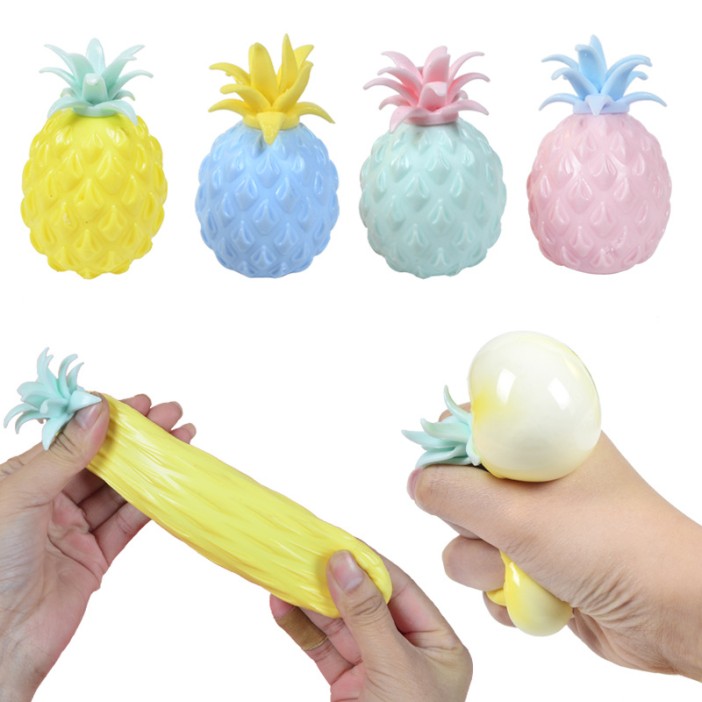 Мялка - антистресс «Pineapple squeeze toy», yellow 