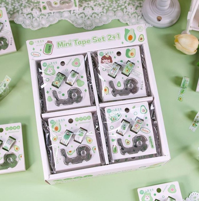 Набор декоративного скотча 2 шт. + диспенсер, "Avo", mix, шоу-бокс 20 шт. 