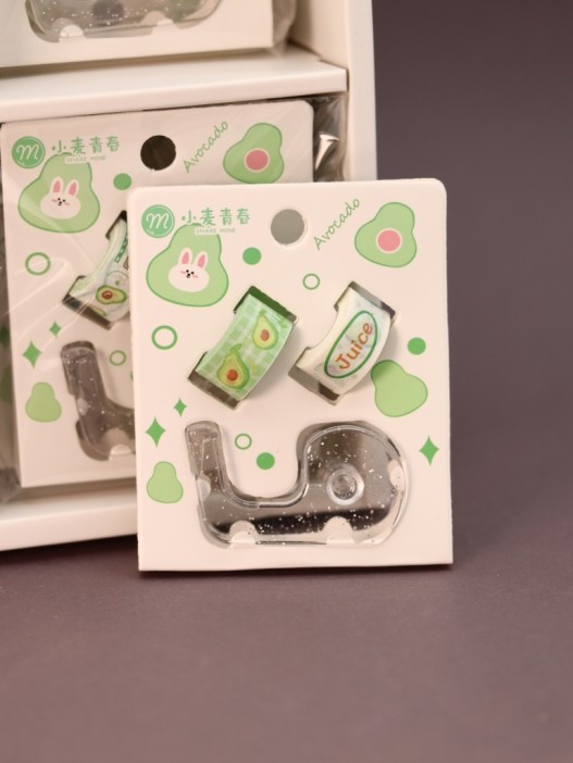 Набор декоративного скотча 2 шт. + диспенсер, "Avo", mix, шоу-бокс 20 шт. 