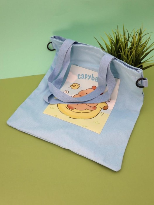 Сумка шоппер &quot;Capybara on a banana&quot;, blue 