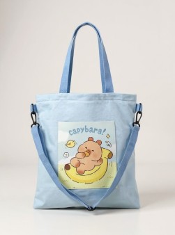 Сумка шоппер "Capybara on a banana", blue