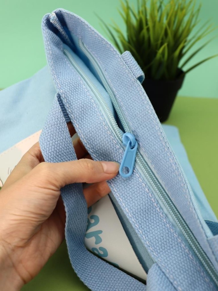 Сумка шопер "Капибара на банане", синяя