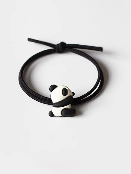 Резинка для волос GIRLY &quot;Panda&quot;, black 
