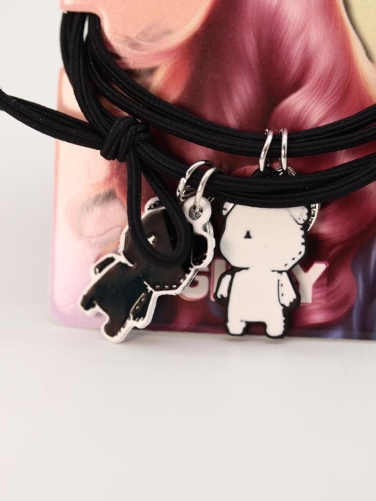 Набор резинок для волос GIRLY 2 шт. "Funny friends, bears", black 