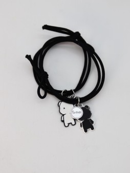 Набор резинок для волос GIRLY 2 шт. "Funny friends, bears", black