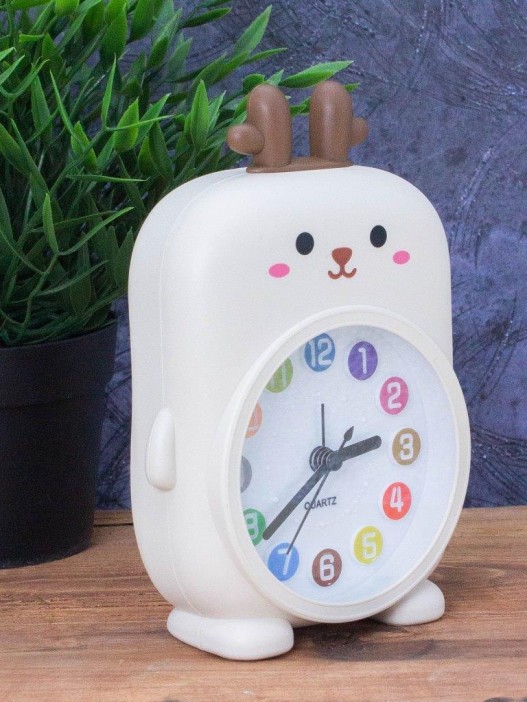 Часы-будильник «Rainbow deer», white (14,5х12 см) 