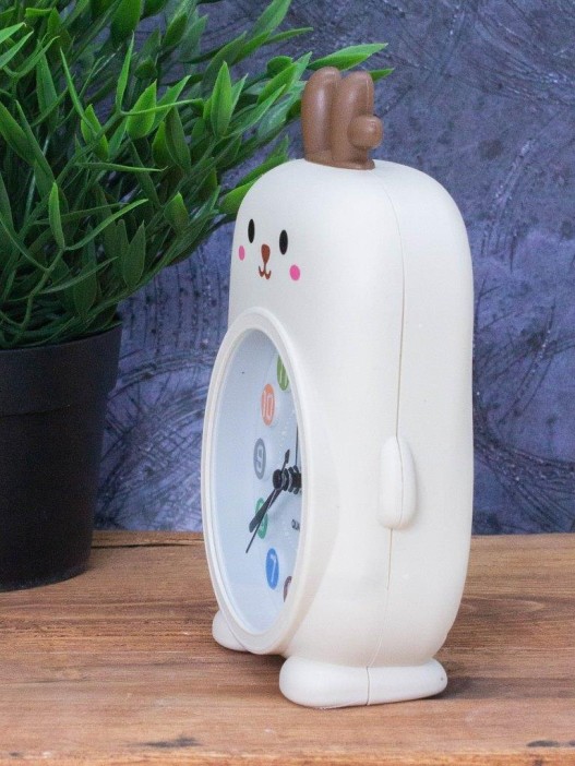 Часы-будильник «Rainbow deer», white (14,5х12 см) 