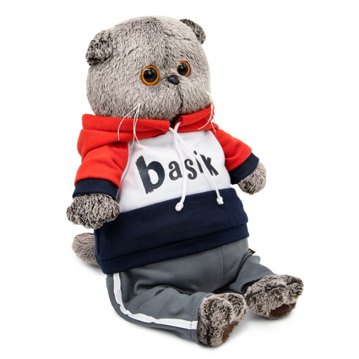 Мягкая игрушка &quot;Кот Басик в костюме в стиле спорт-шик&quot; (22 см) 
