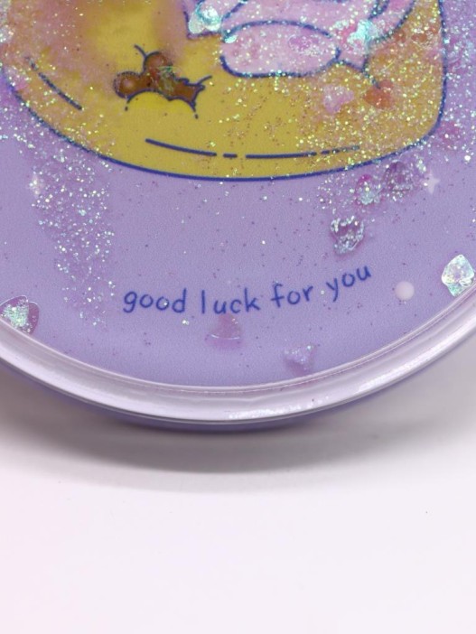 Зеркало шейкер раскладное &quot;Сute kitten&amp;heart&quot;, фиолетовое, 7*7 см 