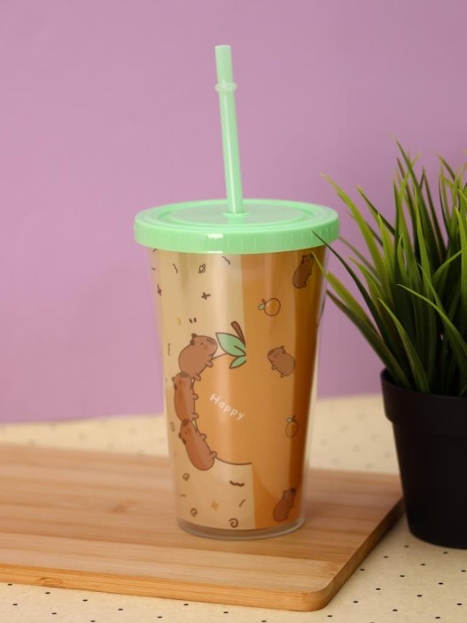 Тамблер iLikeGift &quot;Capybara ray&quot;, green (880 мл) 