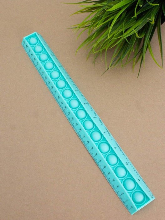 Линейка силиконовая  POP IT бирюзовая, 30 см 