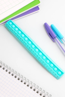 Линейка силиконовая  POP IT бирюзовая, 30 см