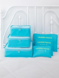 Набор органайзеров для путешествий 6 шт. &quot;Laundry pouch&quot;, blue