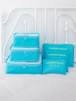 Набор органайзеров для путешествий 6 шт. "Laundry pouch", blue