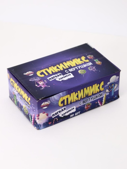 Мягкая карамель «Стикимикс» с игрушкой, 30 шт. 