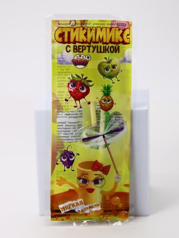 Мягкая карамель «Стикимикс» с игрушкой, 30 шт.