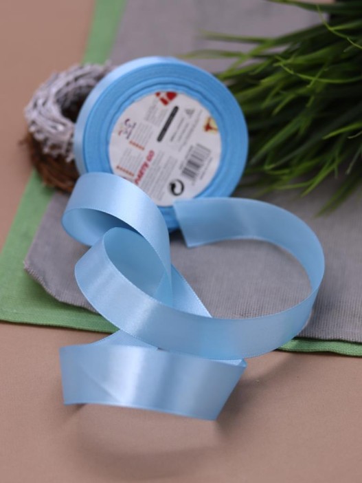 Лента для декора и подарков &quot;Ribbon of Joy&quot;, blue (2,5 см*1 м) 