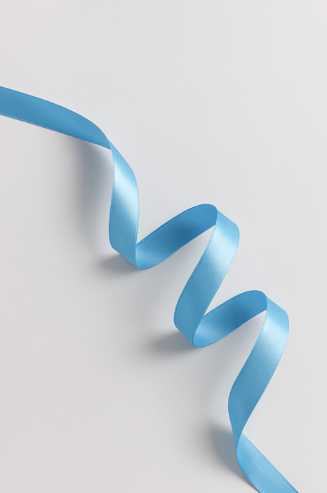 Лента для декора и подарков &quot;Ribbon of Joy&quot;, blue (2,5 см*1 м) 