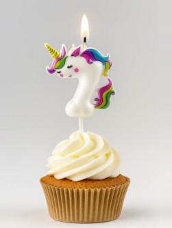 Свеча для торта "Unicorn" цифра 7, (6 см)