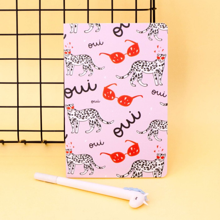 Тетрадь(A5) "Fancy Cheetah", pink 