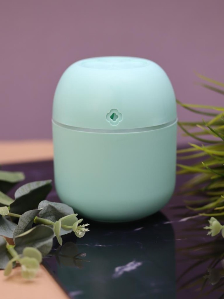 Настольный увлажнитель воздуха - ночник iLikeGift "Цветы", зеленый(портативный,USB)