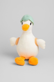 Плюшевый брелок "Goose flower hat", green (15 см)